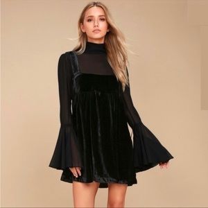 Free People Counting Stars Minidress Black